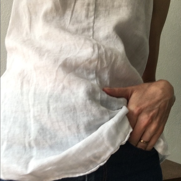 Gap white linen pullover blouse - Picture 7 of 8